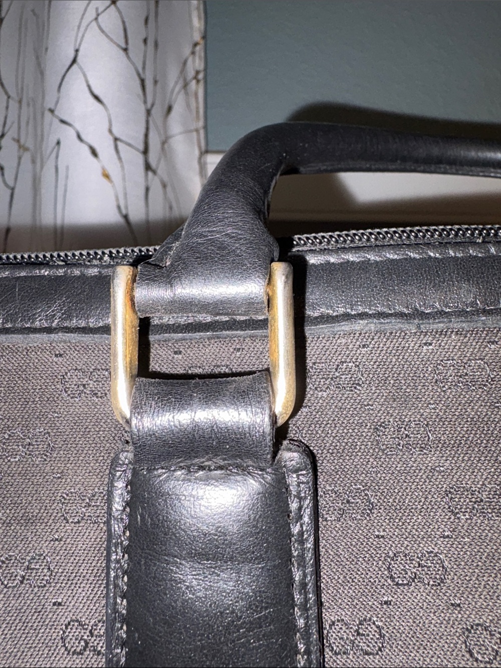 Gucci Black Monogram Canvas vintage purse - Picture 9 of 10